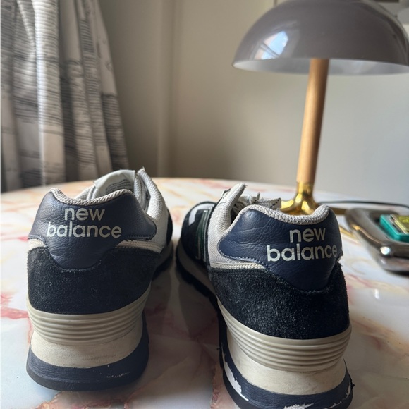 New Balance 574 blue Black and Green Sneakers - Picture 2 of 4